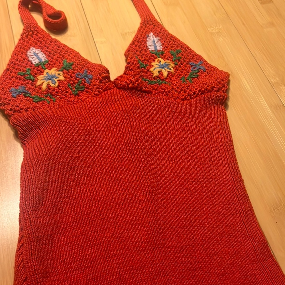 Red Knit Top